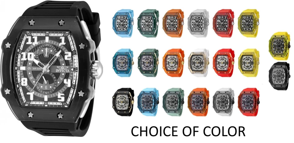 Invicta Racing Men's 48.5mm Tonneau Quartz Watch - Choice of Color