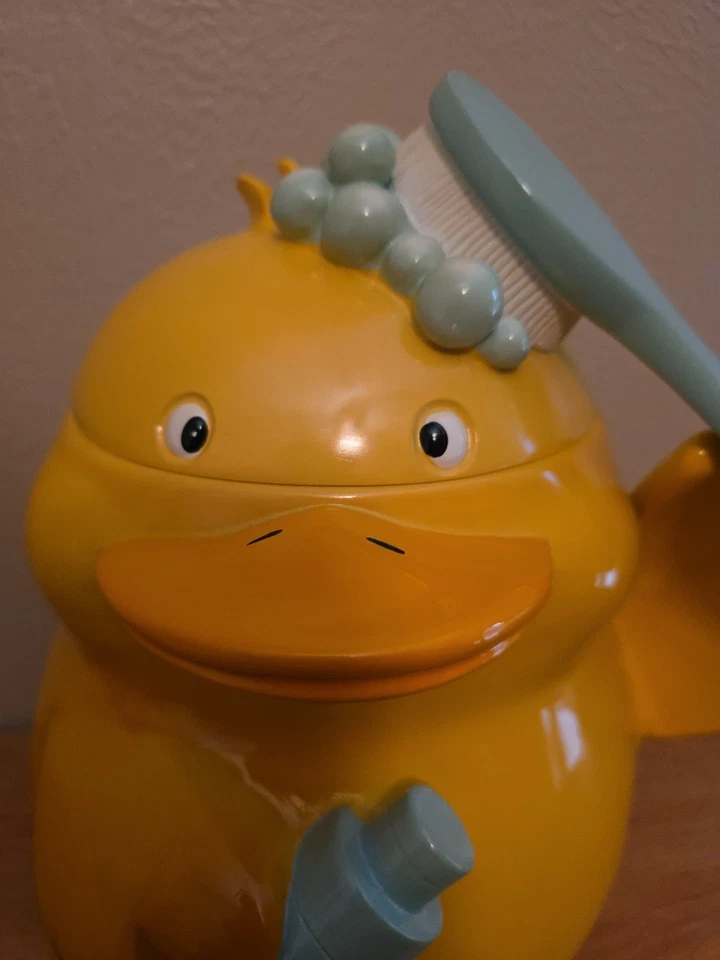 Yellow Duck Circo Bathroom Canister 13 Tall Large Storage Waste Basket NO SOUND - Image 2 of 4