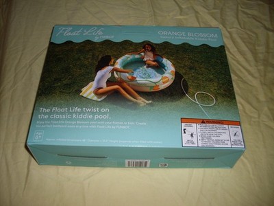 FLOAT LIFE BY FUNBOY ORANGE BLOSSOM INFLATABLE KIDDIE POOL AGES 6T NEW IN BOX