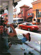 Hyundai Tiburon GT V6 2002 Vintage Print Ad Red Car Retro Art Promo 00s Y2K