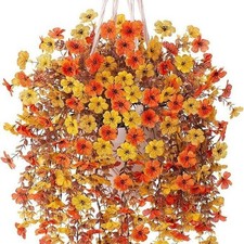 Ensemble de fleurs artificielles : marguerite violette + eucalyptus marron pour