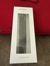 Balmain Contour Comb Pin Tail Professional Black Plastic 8.5 in Rectangular
