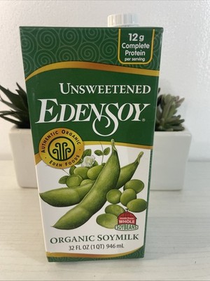 Edensoy Organic Non Gmo Soymilk Unsweetened 32 Fl Oz Pack Of 1 Creamy Taste