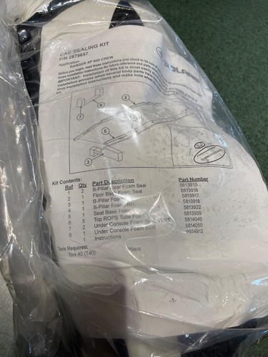 2014-2019 POLARIS RANGER CREW XP 900 DIESEL EBC86 CAB SEAL SYSTEM REAR 2879657 - Foto 1 di 4