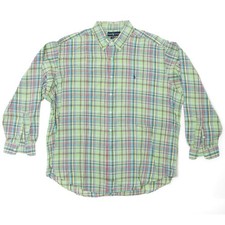 Vintage 90s Polo Ralph Lauren Blake XXL Plaid Button Down Long Sleeve Shirt
