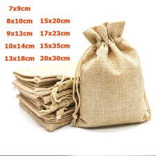 Imitation Linen Bag Burlap Drawstring Gift Pouches Wedding Jewelry Storage Bags
