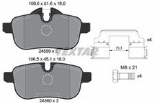 TEXTAR Bremsbelagsatz Scheibenbremse 2455901 f�r BMW E89 Z4 Roadster sDrive