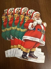 Vintage Chautauqua National Bank Diecut Standup Santa Christmas Club Card