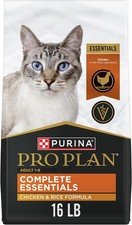 Purina Pro Plan Complete Essentials Adult Chicken & Rice Dry Cat Food, 16 lb bag 3.44 per pound