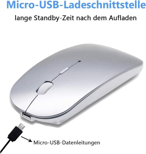 Kabellose Bluetooth Maus für MacBook Pro/Air/Mac/iPad/Laptop/Desktop/Mac/PC/Comp - Bild 3 von 6