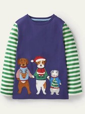 NWT Mini Boden Festive Appliqu  Tee