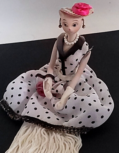 Glamour Kitty Doll Figurine by Momo - Polka Dot Decorative Collectable - Rare! - Picture 7 of 12