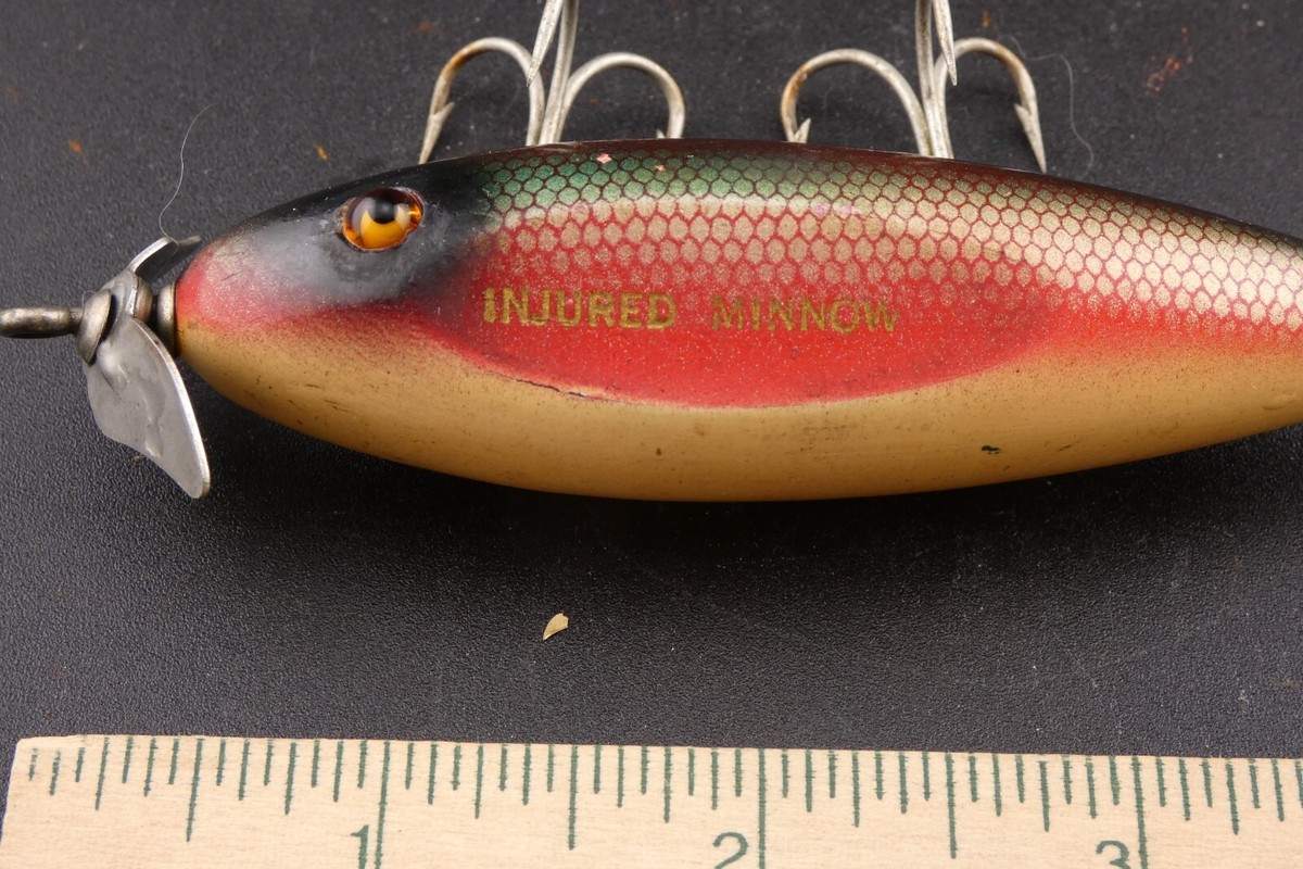 Ancien leurre de pêche en bois, Creek Chub Bait Company Pikie Minnow