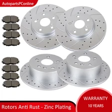 Front Rear Brake Rotors Brake Pads Disc Brakes Kit for Camry Avalon Toyota Lexus