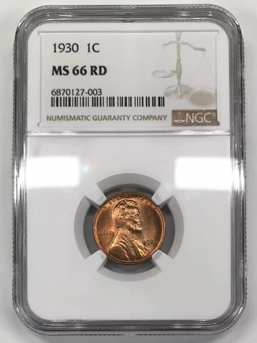 1930 P Lincoln Wheat Cent NGC MS-66 RD