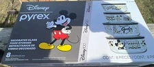 Disney 100 Year Anniversary Pyrex Glass Food Storage Bowl and Lid Set, 8 Pieces