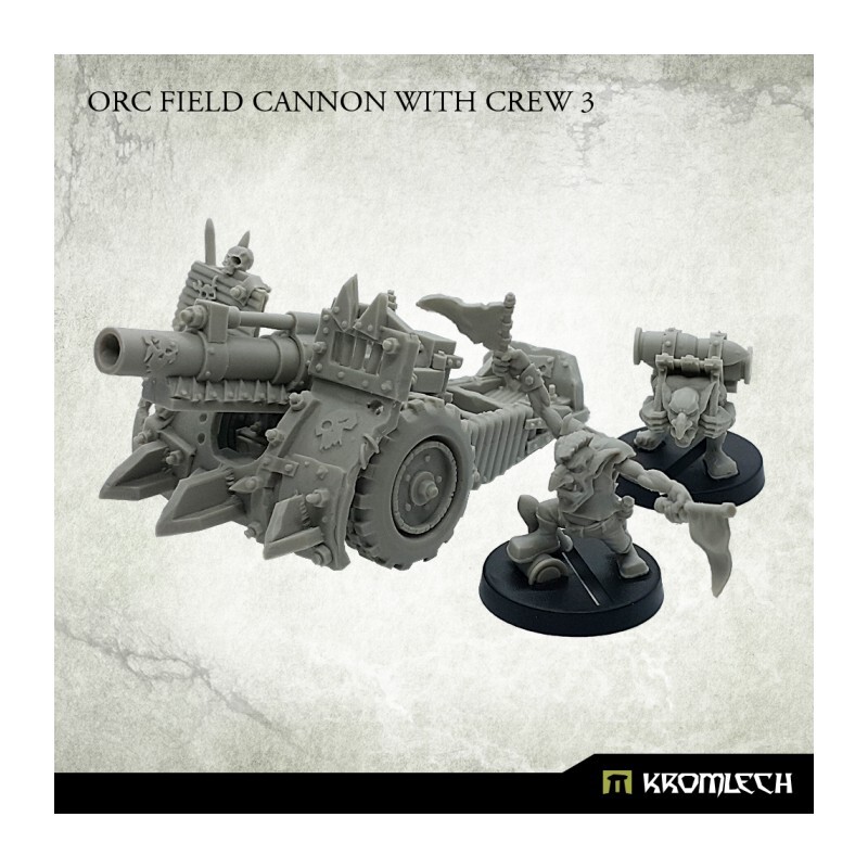 Kromlech Orc Field Cannon with Crew 3 (3) Brand New KRM146