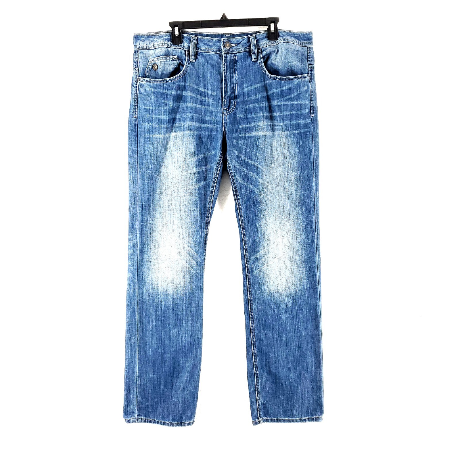 Buffalo David Bitton Driven Straight Whiskers Blu… - image 1