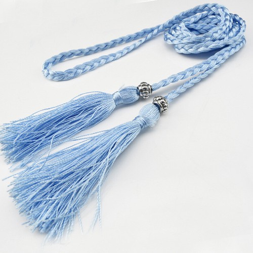 Accesorios de cintura delgada cinturón trenzado borla autocorbata para mujer Bohemia - Imagen 29 de 43