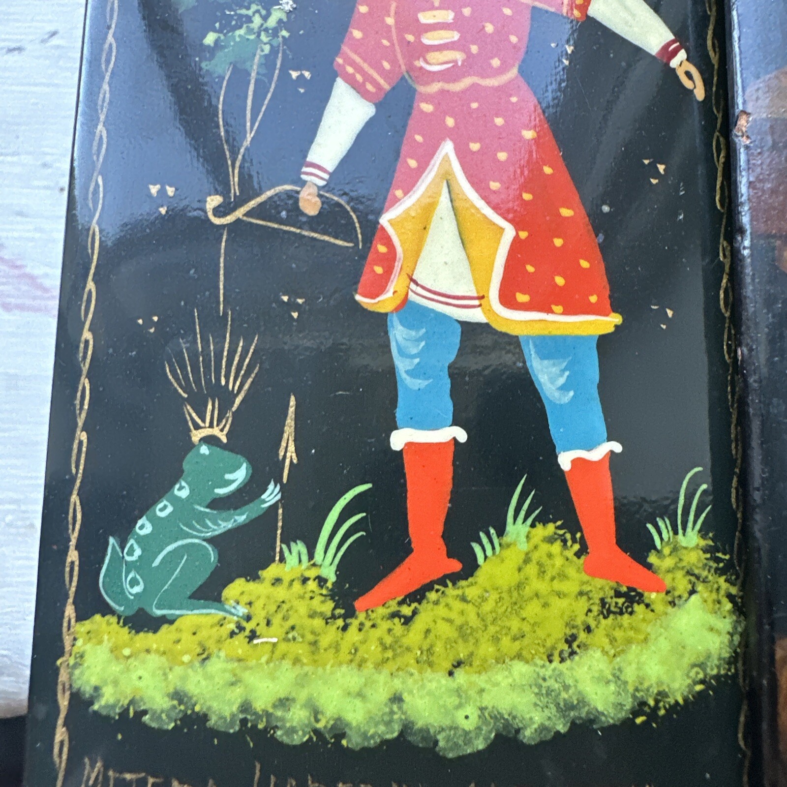 Lot of 2 Vintage Russian Hand Painted Lacquer Box 2 signed prince