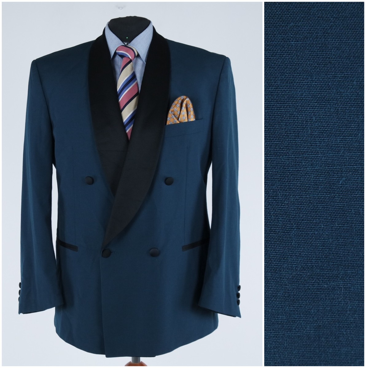 ジャケット・アウター Collarless Double Breasted Suit Jacket Grey Double-Breasted Jacket - Humans & Land