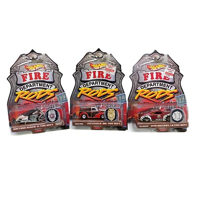 2000 Hot Wheels Fire Department Rods Daytona Beach Pittsfield New