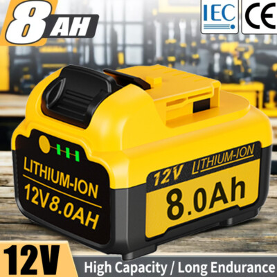 NEW For DEWALT DCB120 12V MAX 8.0AH Lithium-Ion Battery Pack DCB127-2 DCB122 USA