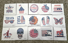 Patriotic Temporary Tattoos 15pcs Team USA Tattoo Flag - Kids, Teens, Adults