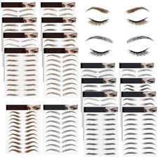 18 hojas, 180 pares de cabello 4d como cejas impermeables