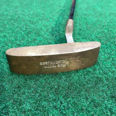 Northwestern Model BR16 blade 35'' brass putter steel shaft Tacki-Mac grip RH