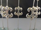 Rare Set of 8 Silver metal jewel Fleur De Lis Photo-Placecard-Buffet Holder EUC — photo 4