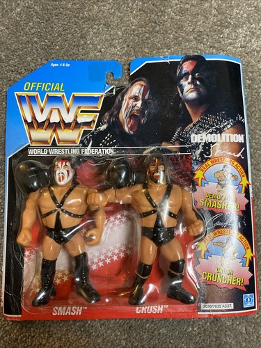 WWF WWE Demolition Smash and Crush MOC Hasbro Acti...