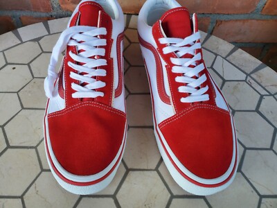Men Size 10.5 VANS Old Skool Bolt Red VN0009Q56RT Rare Classic