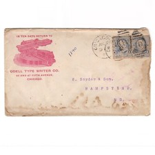 Odell No.1 TYPEWRITER ENVELOPE Antique Vtg Schreibmaschine Cover Graphic thumbnail