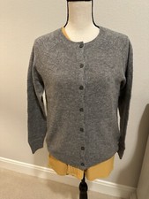 Women'S Elegant Wool Cardigan - 100 Wool Knit Color grey