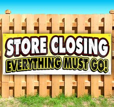 STORE CLOSING EVERYTHING MUST GO  Advertising Vinyl Banner Flag Sign USA