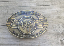 "Running Strong for American Indian Youth" Billy Mills Gold Medalist Belt Buckle