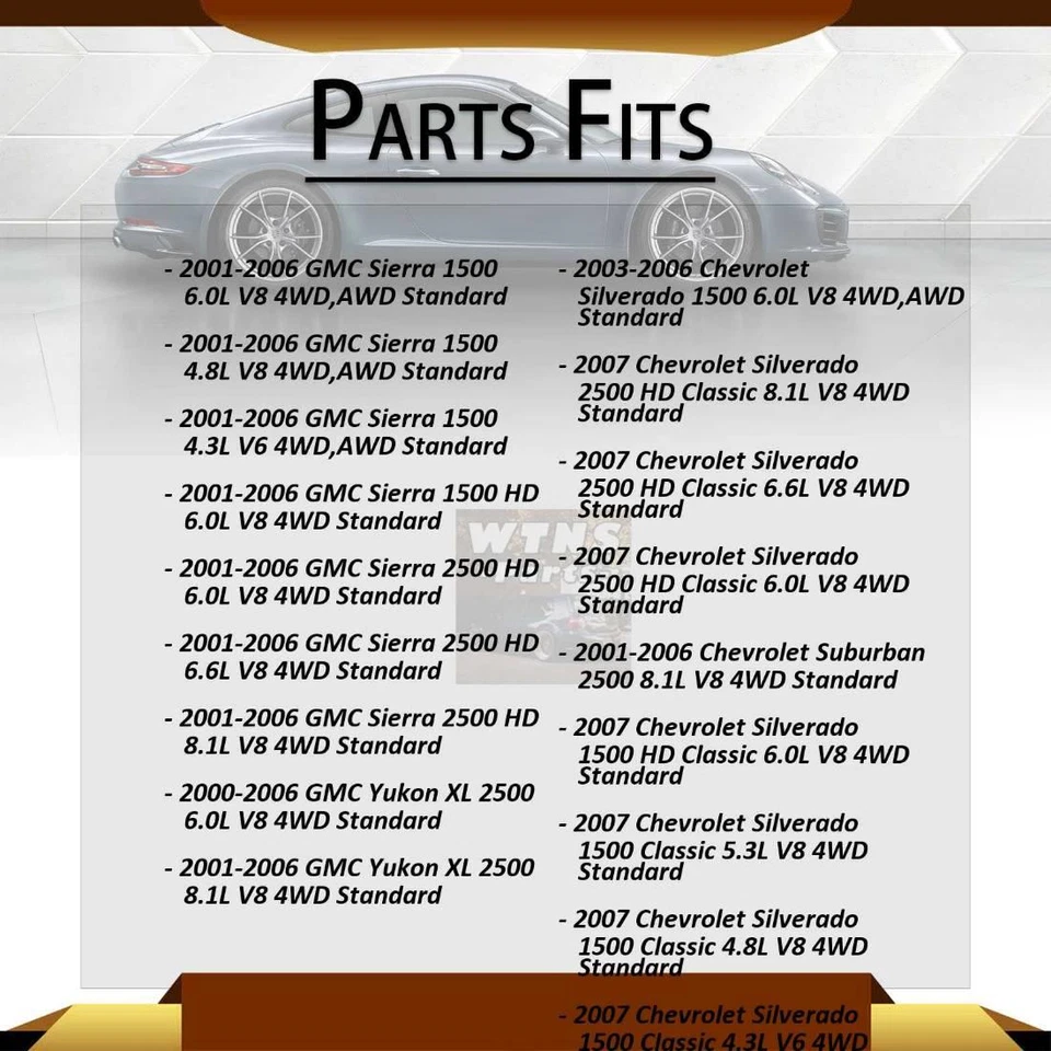 Fits 2002 2003 2004 2005 Chevrolet Avalanche 2500 WJB Front Wheel Hub Bearings - Image 3 of 4