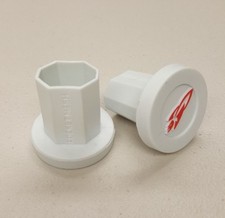 Rocket Mesh Lacrosse TapeSaver Butt End/ End Cap 2-Pack White  MUST HAVE ITEM 