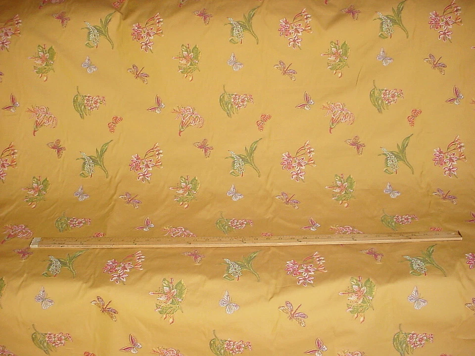 7-7/8Y Kravet Couture 23590 Butterfly Fils Cupe Lampas Brocade Upholstery Fabric - Image 4 of 4