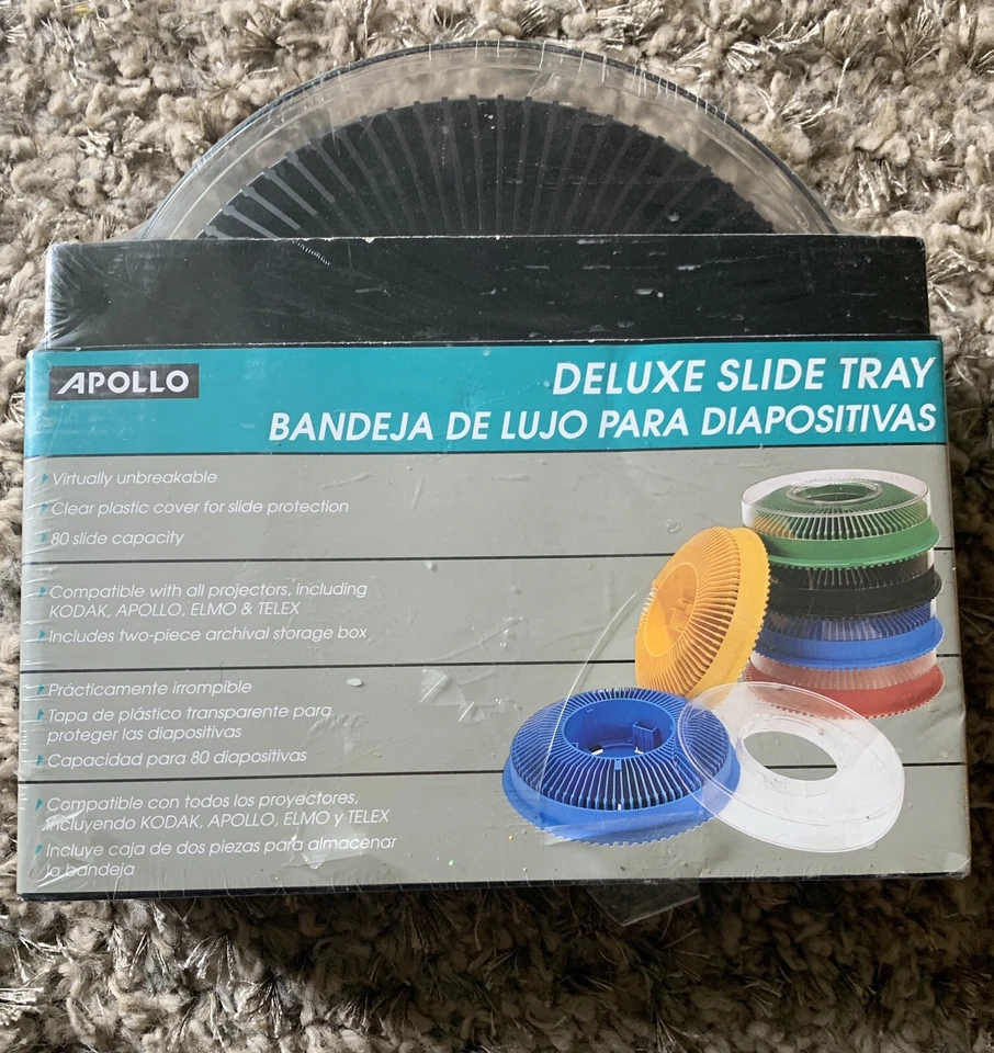 Vintage Apollo Deluxe Slide Tray 80 Capacity new in original shrink wrap - Image 3 of 4