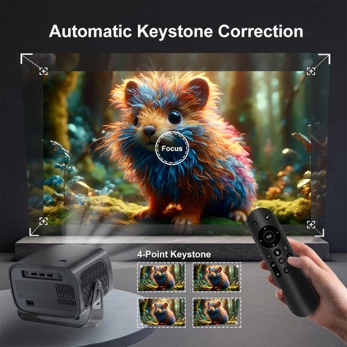 5G WiFi Smart Projector Bluetooth IOS Android 4K Movie Projector & HDMI Cable - Picture 4 of 24