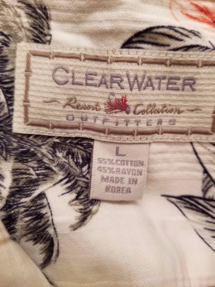 Clear Water Outfitters Resort Collection 男式衬衫 L 码大号夏威夷 — 第 2/3 张图片