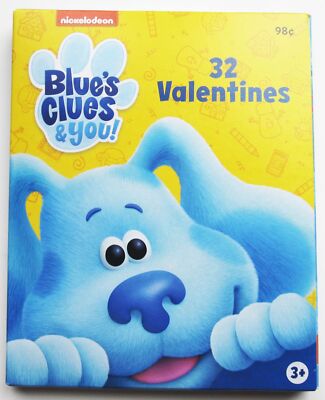 BLUES CLUES Valentines Day Cards Box of 32 Kids BRAND NEW Nickelodeon Small 2021