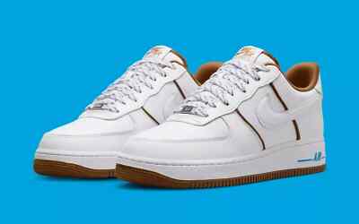 Nike Air Force 1 Low White British Tan Blue Retro Sneakers FN5757 