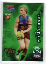 2010 AFL SELECT CHAMPIONS REVELATION GREEN GEM - RG4 Daniel RICH (BRISBANE)
