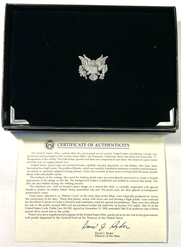 1993s & 1994s US Mint Premier Silver Proof Sets, Excellent Condition! (2) Sets! - Picture 3 of 5