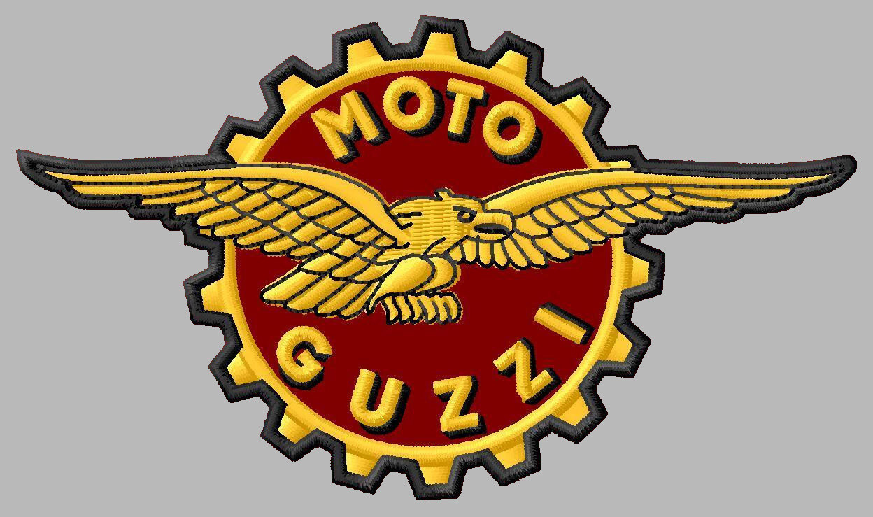 MOTO GUZZI EMBROIDERED PATCH IRON/SEW ON 43/4"x 23/4" EAGLE