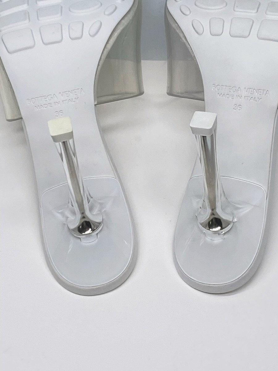 Bottega Veneta Clear High Heel Slide Sandals size 36 | eBay