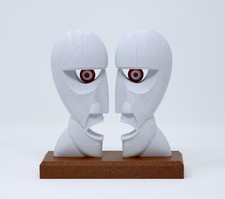 La Campana della Divisione Stampata in 3D Decorazione Casa Scultura Scrivania. Statua a due teste.